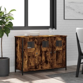 Smoked oak engineered wood sideboard 100x35x70 cm by , Sideboards - Ref: Foro24-835521, Price: 95,65 €, Discount: %