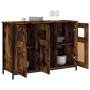 Smoked oak engineered wood sideboard 100x35x70 cm by , Sideboards - Ref: Foro24-835521, Price: 94,55 €, Discount: %