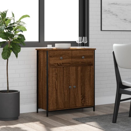 Oak brown engineered wood sideboard 70x30x80 cm by , Sideboards - Ref: Foro24-835528, Price: 81,19 €, Discount: %