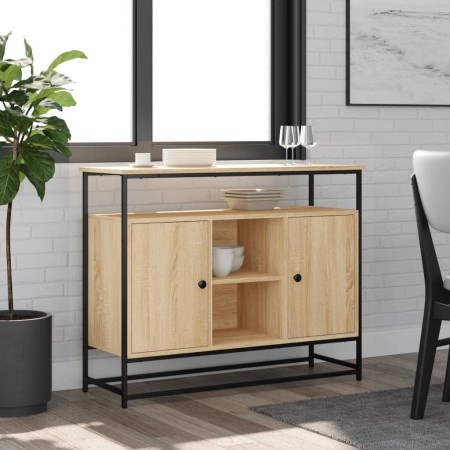 Sideboard aus Sonoma-Eichenholzwerkstoff, 100 x 35 x 80 cm von , Sideboards - Ref: Foro24-835540, Preis: 101,91 €, Rabatt: %