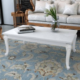 Mesa de centro 115x65x42 cm blanco con brillo de vidaXL, Mesas de centro - Ref: Foro24-243381, Precio: 141,99 €, Descuento: %