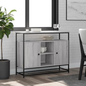 Sonoma gray engineered wood sideboard 100x35x80 cm by , Sideboards - Ref: Foro24-835542, Price: 94,99 €, Discount: %