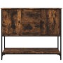 Smoked oak engineered wood sideboard 100x36x85 cm by , Sideboards - Ref: Foro24-835556, Price: 93,35 €, Discount: %