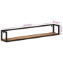 Wall shelves 2 pcs solid wood mango iron 110x17x17 cm by , Shelves and shelves - Ref: Foro24-353792, Price: 108,71 €, Discoun...