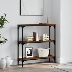 Oak brown engineered wood console table 75x22.5x75 cm by , Side tables - Ref: Foro24-834034, Price: 39,76 €, Discount: %