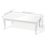 Coffee table 115x65x42 cm white with gloss by vidaXL, Coffee table - Ref: Foro24-243381, Price: 153,83 €, Discount: %