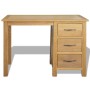 Solid oak wood desk with 3 drawers, 106x40x75 cm by vidaXL, Desks - Ref: Foro24-242743, Price: 292,99 €, Discount: %