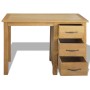 Solid oak wood desk with 3 drawers, 106x40x75 cm by vidaXL, Desks - Ref: Foro24-242743, Price: 292,99 €, Discount: %