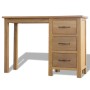 Solid oak wood desk with 3 drawers, 106x40x75 cm by vidaXL, Desks - Ref: Foro24-242743, Price: 292,99 €, Discount: %