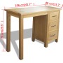 Solid oak wood desk with 3 drawers, 106x40x75 cm by vidaXL, Desks - Ref: Foro24-242743, Price: 292,99 €, Discount: %