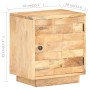 Mesita de noche de madera maciza de mango 40x30x45 cm de vidaXL, Mesitas de noche - Ref: Foro24-320468, Precio: 100,20 €, Des...