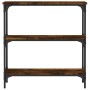 Mesa consola madera de ingeniería roble ahumado 75x22,5x75 cm de , Mesas auxiliares - Ref: Foro24-834032, Precio: 43,03 €, De...