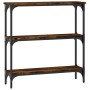 Smoked oak engineered wood console table 75x22.5x75 cm by , Side tables - Ref: Foro24-834032, Price: 43,03 €, Discount: %