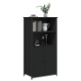 Tall black engineered wood sideboard 62x36x121.5 cm by , Sideboards - Ref: Foro24-834210, Price: 94,23 €, Discount: %