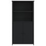 Tall black engineered wood sideboard 62x36x121.5 cm by , Sideboards - Ref: Foro24-834210, Price: 94,23 €, Discount: %