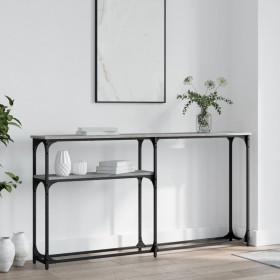 Sonoma gray engineered wood console table 145x22.5x75 cm by , Side tables - Ref: Foro24-834098, Price: 49,96 €, Discount: %