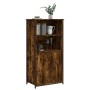 Aparador alto madera contrachapada roble ahumado 62x36x121,5 cm de , Aparadores - Ref: Foro24-834212, Precio: 91,99 €, Descue...