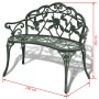 Green cast aluminum garden bench 100 cm by vidaXL, garden benches - Ref: Foro24-42166, Price: 153,46 €, Discount: %