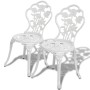 Garden bistro table and chairs 3 pieces white cast aluminum by vidaXL, Garden sets - Ref: Foro24-42165, Price: 211,63 €, Disc...