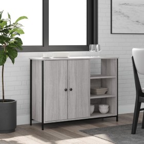 Sonoma gray engineered wood sideboard 100x33x75 cm by , Sideboards - Ref: Foro24-835552, Price: 84,99 €, Discount: %