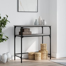 Sonoma gray engineered wood console table 75x35.5x75 cm by , Side tables - Ref: Foro24-834053, Price: 41,96 €, Discount: %