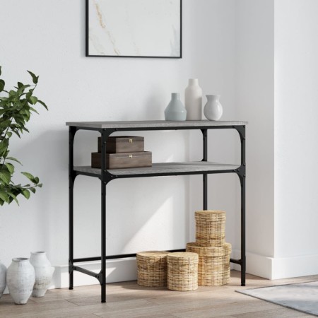 Sonoma gray engineered wood console table 75x35.5x75 cm by , Side tables - Ref: Foro24-834053, Price: 42,16 €, Discount: %