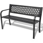 Black steel garden bench 118 cm by vidaXL, garden benches - Ref: Foro24-42169, Price: 102,99 €, Discount: %