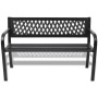 Black steel garden bench 118 cm by vidaXL, garden benches - Ref: Foro24-42169, Price: 102,99 €, Discount: %