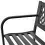 Black steel garden bench 118 cm by vidaXL, garden benches - Ref: Foro24-42169, Price: 102,99 €, Discount: %