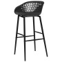 High table and bar stools 7 pieces black by , Furniture sets for kitchens and dining rooms - Ref: Foro24-3057389, Price: 569,...