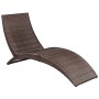 Folding sun lounger with brown synthetic rattan cushion by vidaXL, Loungers - Ref: Foro24-41808, Price: 154,81 €, Discount: %