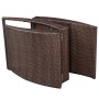 Folding sun lounger with brown synthetic rattan cushion by vidaXL, Loungers - Ref: Foro24-41808, Price: 154,81 €, Discount: %