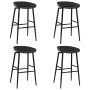 High table and bar stools 5 pieces black by , Furniture sets for kitchens and dining rooms - Ref: Foro24-3057465, Price: 355,...