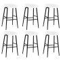 High table and bar stools 7 pieces white by , Furniture sets for kitchens and dining rooms - Ref: Foro24-3057452, Price: 468,...