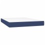 Box spring bed with blue fabric mattress 140x190 cm by , Beds and slatted bases - Ref: Foro24-3142095, Price: 525,73 €, Disco...