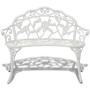 White cast aluminum garden bench 100 cm by vidaXL, garden benches - Ref: Foro24-42167, Price: 133,71 €, Discount: %