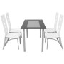 Conjunto de comedor de cinco piezas blanco de vidaXL, muebles para cocinas y comedores - Ref: Foro24-242909, Precio: 281,33 €...