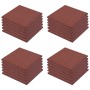 Losetas de goma protección de caídas 24 unidades 50x50x3cm rojo de vidaXL, Suelos y moquetas - Ref: Foro24-276272, Precio: 38...