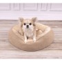 FLAMINGO Dog bed with zip Colette round gray taupe 46 cm by , Beds for dogs - Ref: Foro24-444301, Price: 47,31 €, Discount: %