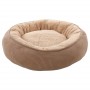 FLAMINGO Dog bed with zip Colette round gray taupe 46 cm by , Beds for dogs - Ref: Foro24-444301, Price: 47,31 €, Discount: %