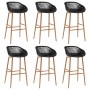 High table and 7-piece black bar stools by , Furniture sets for kitchens and dining rooms - Ref: Foro24-3057392, Price: 535,1...