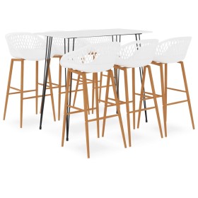 Stehtisch und Barhocker 7 Stück weiß von , Möbelsets für Küchen und Esszimmer - Ref: Foro24-3057421, Preis: 570,72 €, Rabatt: %