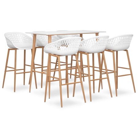 Stehtisch und Barhocker 7 Stück weiß von , Möbelsets für Küchen und Esszimmer - Ref: Foro24-3057449, Preis: 521,90 €, Rabatt: %