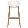 High table and 7-piece bar stools set in white by , Furniture sets for kitchens and dining rooms - Ref: Foro24-3057449, Price...