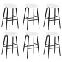 High table and 7-piece black and white bar stools by , Furniture sets for kitchens and dining rooms - Ref: Foro24-3057480, Pr...