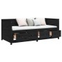 Sofá cama de madera maciza de pino negro 80x200 cm de , Camas y somieres - Ref: Foro24-820910, Precio: 244,69 €, Descuento: %