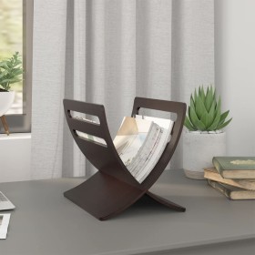 Brown freestanding wooden magazine rack by , Magazine racks - Ref: Foro24-241218, Price: 34,12 €, Discount: %