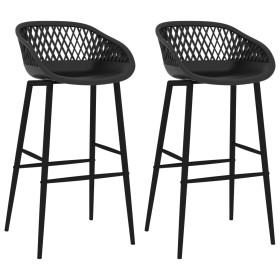 Kitchen stools 2 units black by , Kitchen stools - Ref: Foro24-248149, Price: 124,33 €, Discount: %