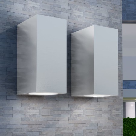 2pcs Square Up/Down Outdoor Wall Lamp by vidaXL, Outdoor lighting - Ref: Foro24-42409, Price: 34,10 €, Discount: %