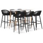 Black and white 7-piece bar set by , Furniture sets for kitchens and dining rooms - Ref: Foro24-3057445, Price: 493,41 €, Dis...